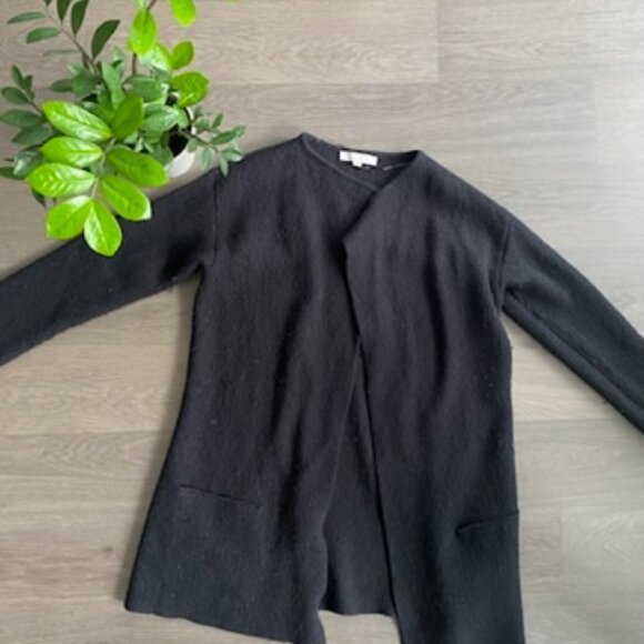 LOFT Black Wool Duster Jacket - Picture 2 of 9